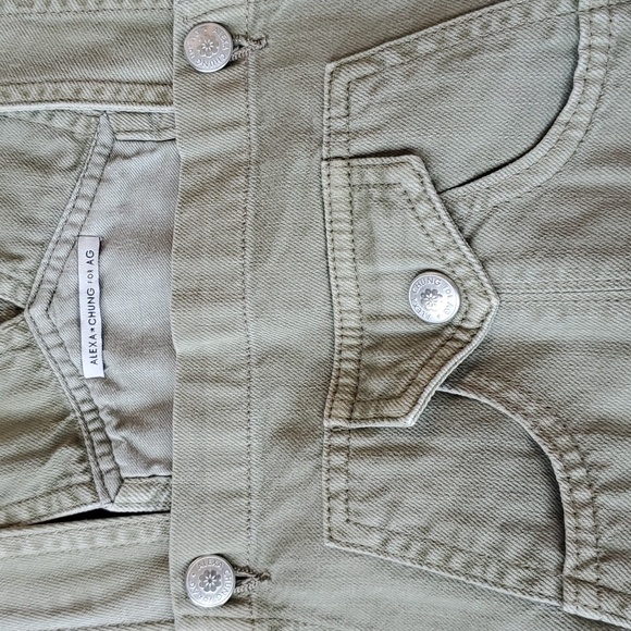 Alexa Chung for AG Khaki Overall Mini Dress Sz XS - Picture 5 of 6